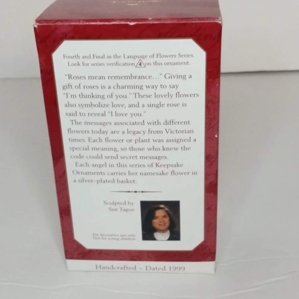 Hallmark KEEPSAKE Christmas Ornament Collector's Series - Rose Angel - 1999,